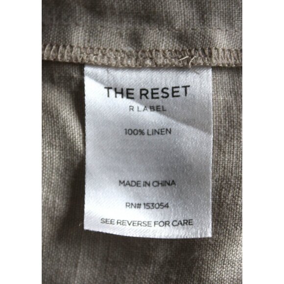 THE RESET R LABEL 100% Linen Beige Boxy Crop Top Tank, Size M Medium - Picture 11 of 12